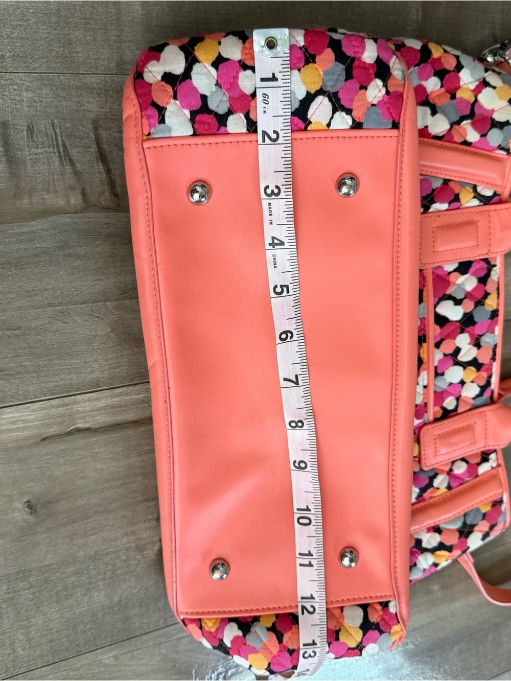 Vera Bradley Trapeze Tote Purse Pixie Confetti Color Summer Bag Crossbody Handle